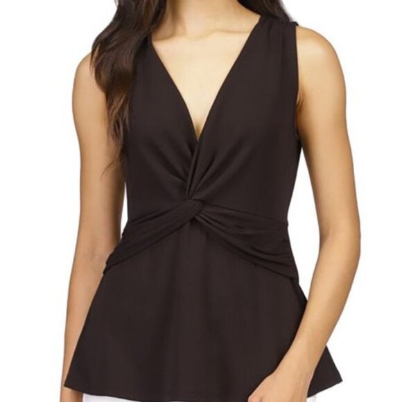 MICHAEL Michael Kors Tops - 🆕 Michael Kors  Women's Twist-Front Sleeveless Baby-Doll Top-Black